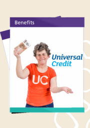 The front cover of a Universal Credit benefit leaflet
