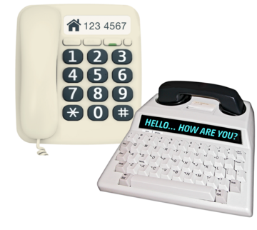 A landline and a text phone