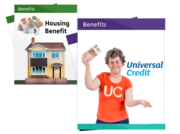 A housing benefit leaflet and a Universal Credit leaflet