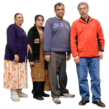 A group of Asian men and women