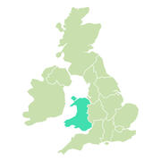 A map of the UK with Wales highlighted.