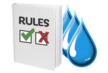 A book of rules and 3 drops of water.