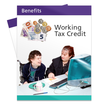 A graphic showing a leaflet about Working Tax Credit