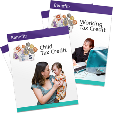 Images of leaflets about Working Tax Credit and Child Tax Credit