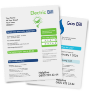 A gas bill and electric bill