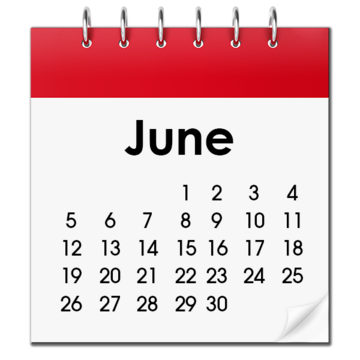 A calendar showing the month of June