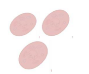 A drawing of pink dots