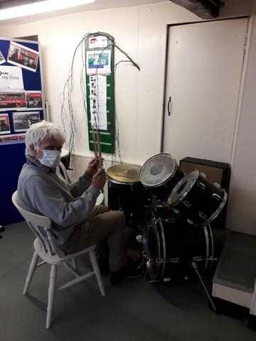 A man playing the drums