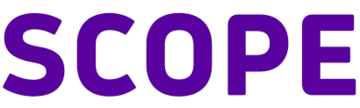 Logo for the charity Scope