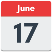 A calendar showing June 17