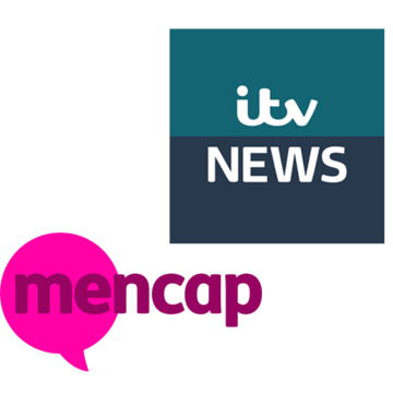The logos of Mencap and ITV News