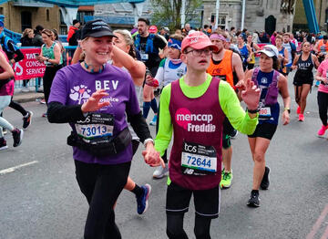 Mencap Mythbuster Freddie completes the 2024 London Marathon