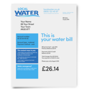 A water bill letter