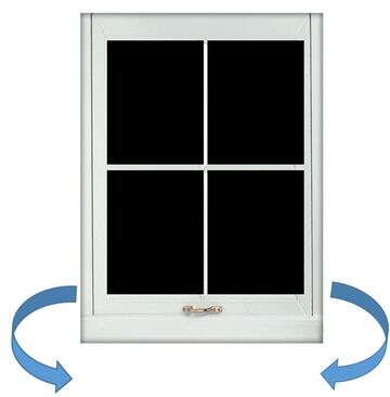 A closed window with cold air coming in either side of it.