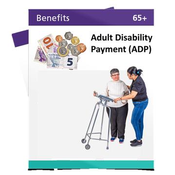 The front cover of a benefit leaflet about Adult Disability Payment (ADP)