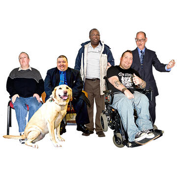A group of people with disabilities.