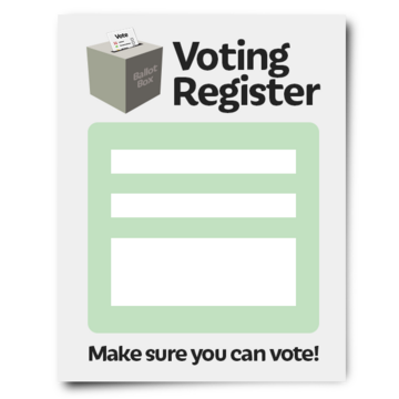 A voting register form