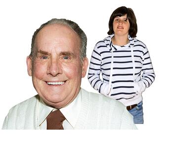 An older man and a young woman