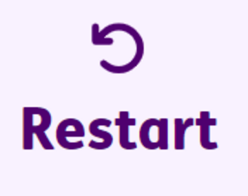 Restart button and symbol