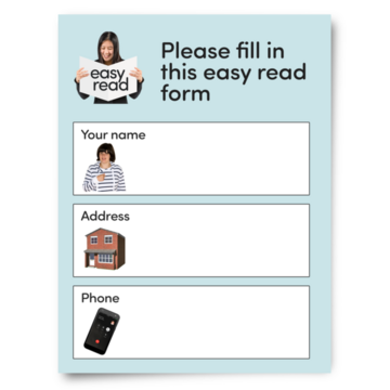A form in Easy Read format