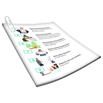 A pile of easy read pages in a paperclip
