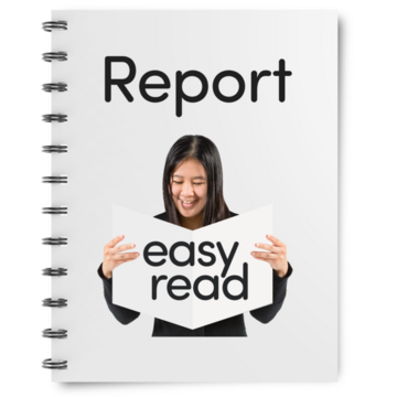 The front cover of a report in Easy Read format