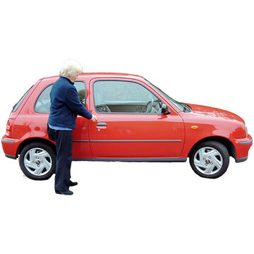 Someone opening a car door.