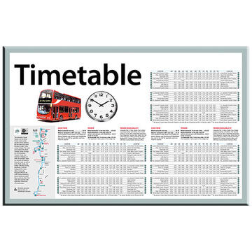 A bus timetable