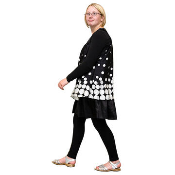 A girl walking.
