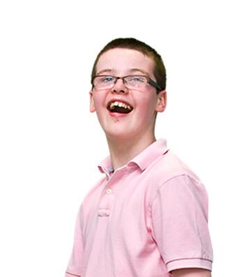 A young boy with a learning disability.
