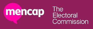 Logos of Mencap and The Electoral Commission