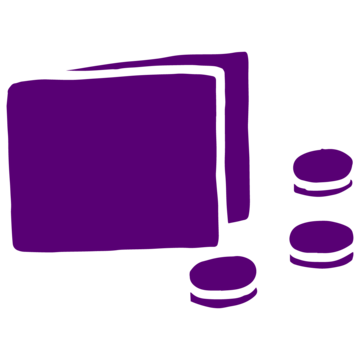 wallet and coins