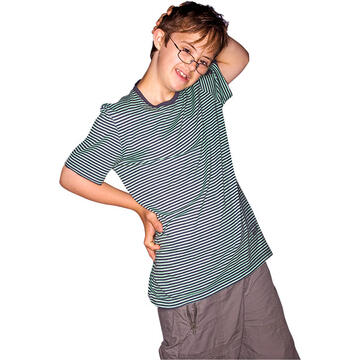 A boy looking confused and scratching his head.