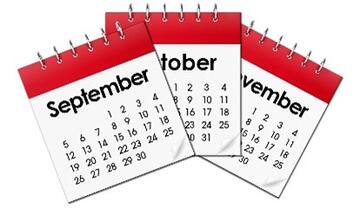 Three months from a calendar