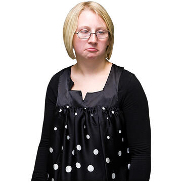 A girl looking sad.