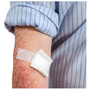 bloods plaster on arm