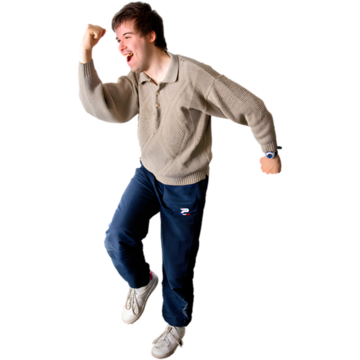A man dancing