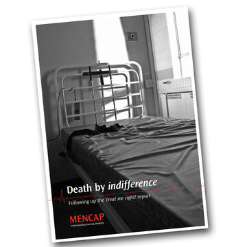 The cover of Mencap's Death by indifference report