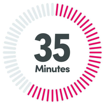 A timer showing 35 minutes.