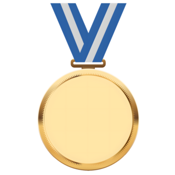A medal on a ribbon