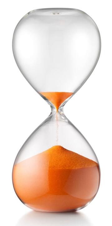 A timer with sand in it.
