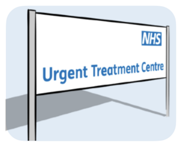 NHS111 an NHS Urgent Treatment Centre signpost