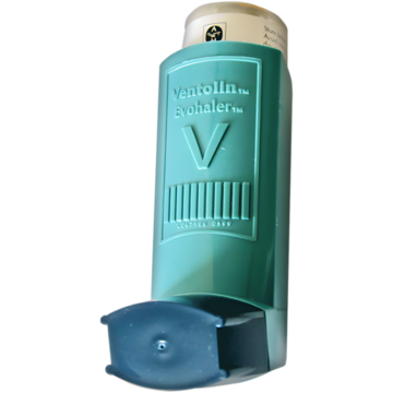 an asthma inhaler