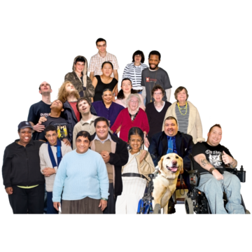 A large group of people.