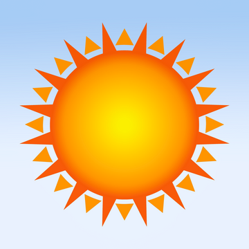 A strong sunshine for hot weather forecast