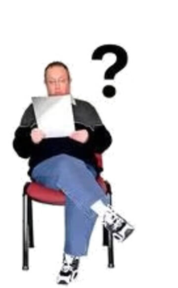 Confused man sitting on a chair