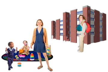 Children under 5 with a support worker and someone going to college