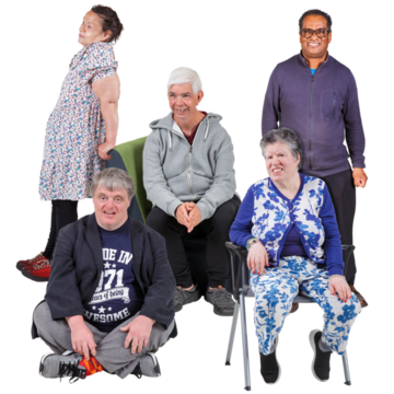 A group of people sitting or standing.