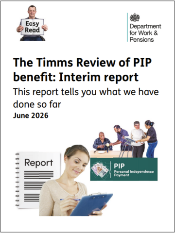Cover of the easy read version of the Timms Review Interim Report