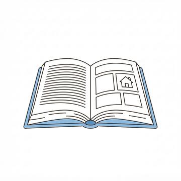 An open book.
